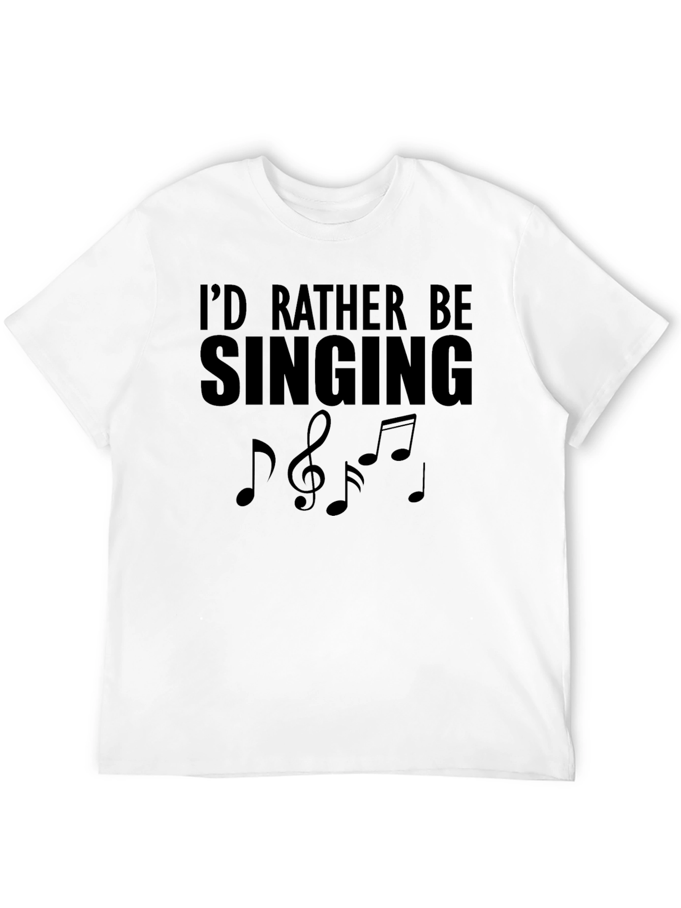 Id Rather Be Singing Music Notes Graphic T-Shirt