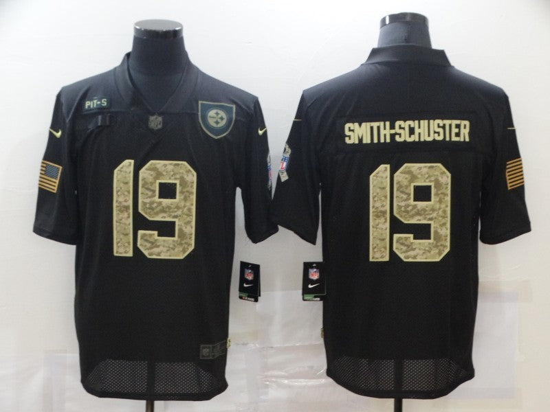 Men's Pittsburgh Steelers #19 JuJu Smith-Schuster Black Game Player Jerseys