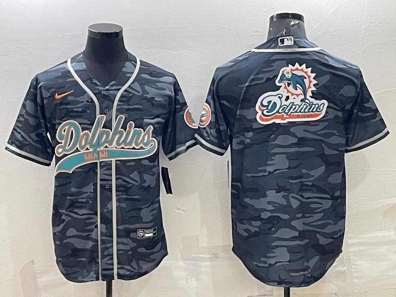 Men's Miami Dolphins Grey Camouflage Game Jerseys