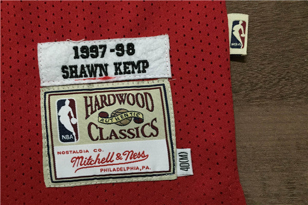 SuperSonics 40# Sean Kemp Red 97-98 Classic Retro New Fabric Fan Edition Jersey