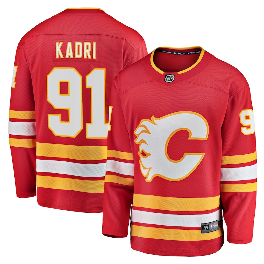 Men's Calgary Flames Nazem Kadri #91 Red Home Breakaway Player Jerseys