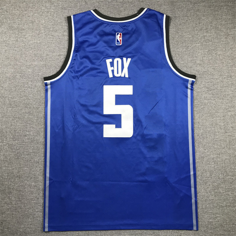Men's Sacramento Kings De'Aaron Fox #5 Blue 2023/24 Swingman Jerseys - City Edition