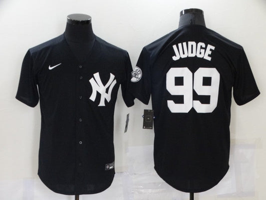Men's New York Yankees Aaron Judge #99 Black Replica Baseball Jerseys