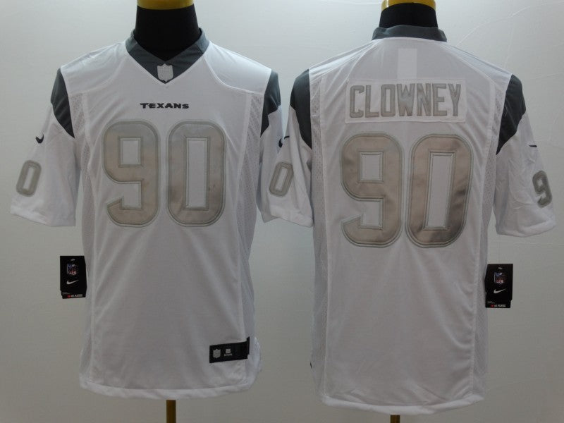 Men's Houston Texans Jadeveon Clowney #90 White Game Jerseys