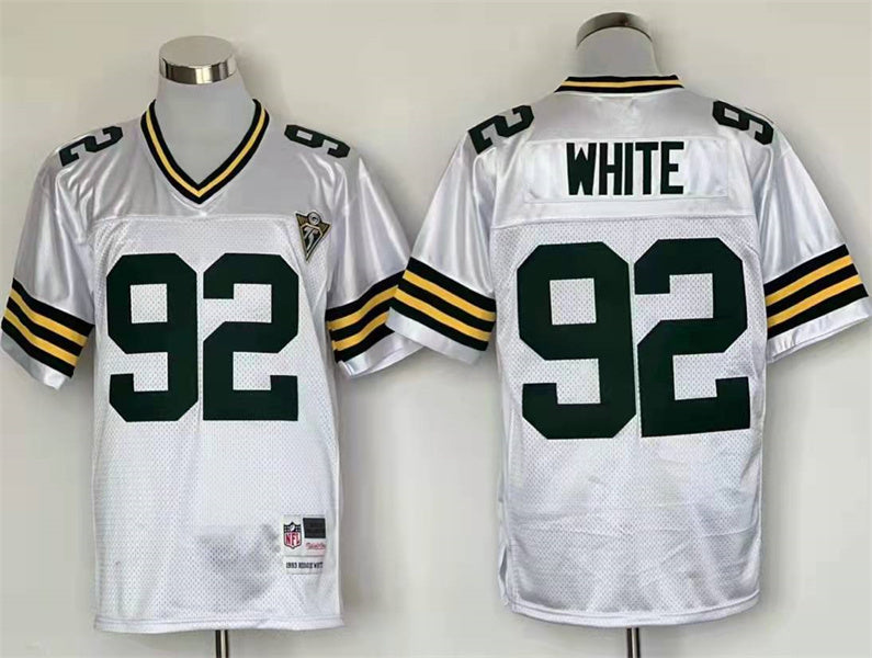 Men's Green Bay Packers Reggie White Mitchell & Ness White Legacy Replica Player Jerseys