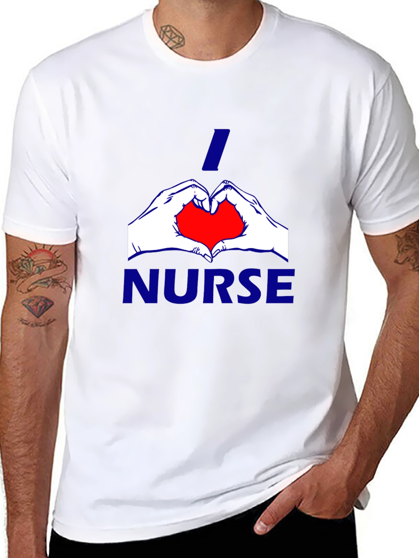 I Heart Nurse - Black T-Shirt