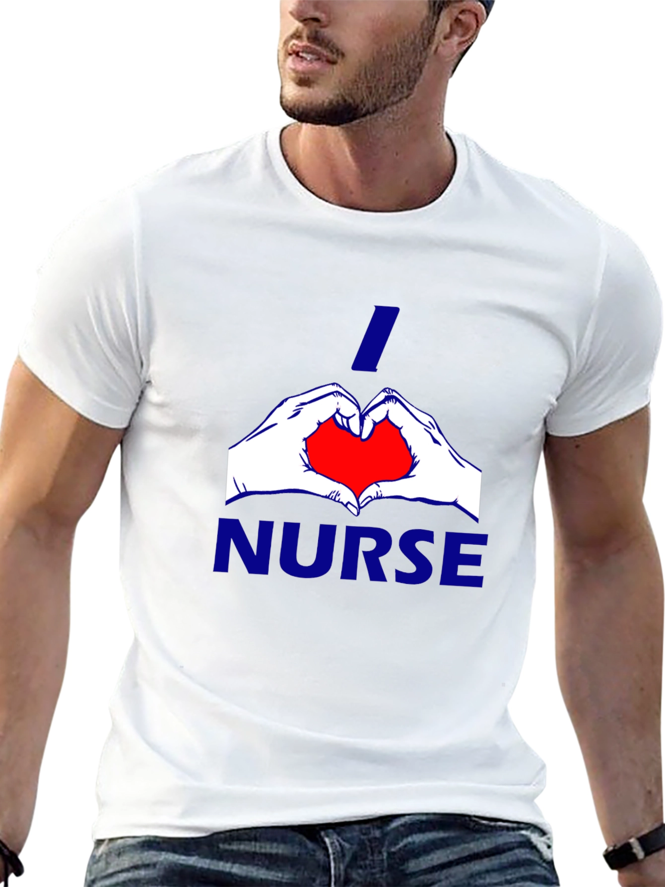 I Heart Nurse - Black T-Shirt