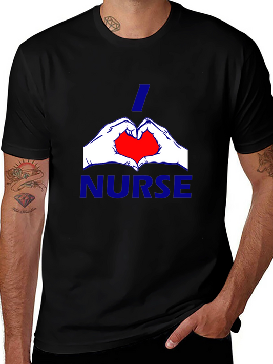 I Heart Nurse - Black T-Shirt