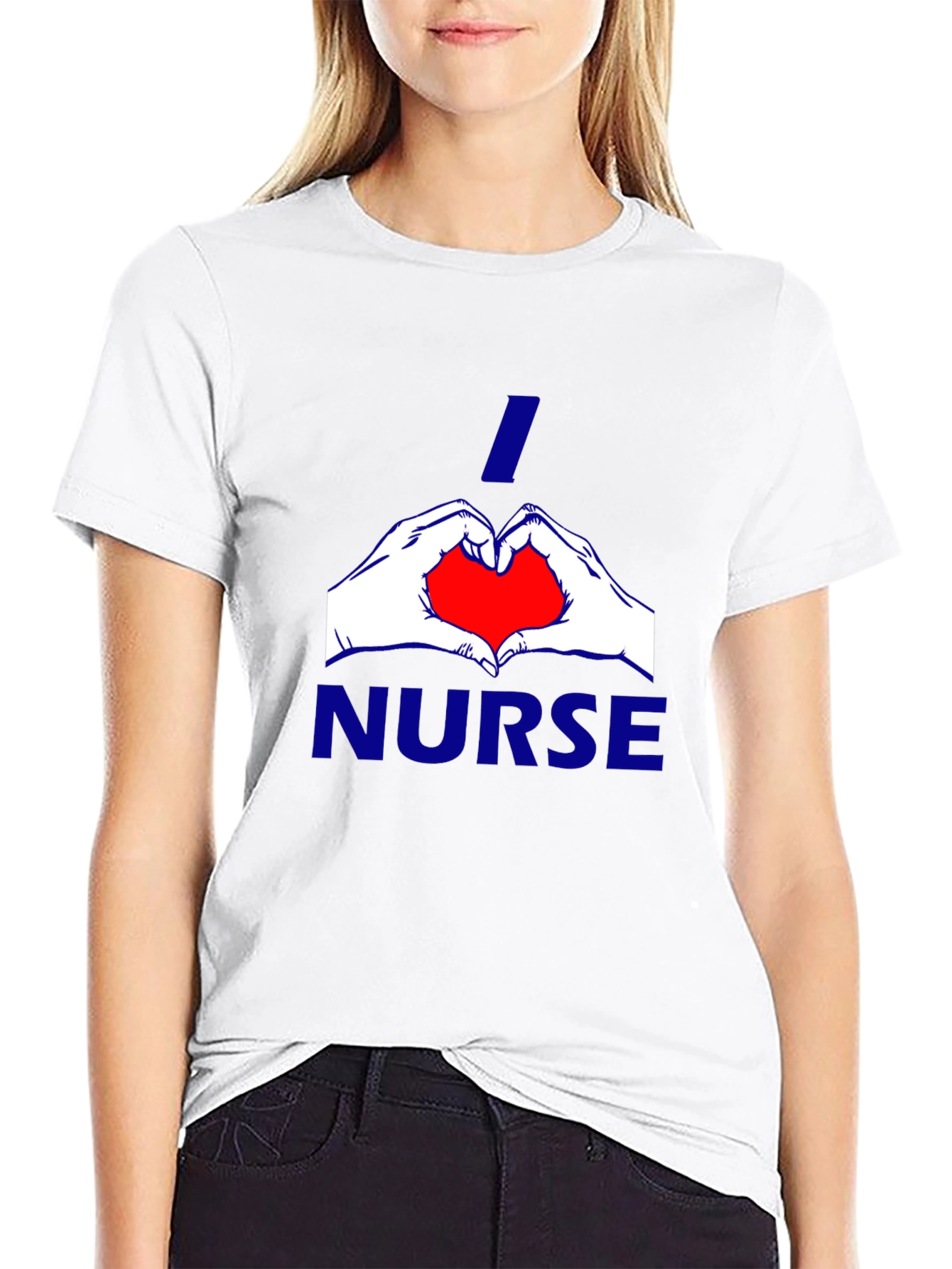I Heart Nurse - Black T-Shirt