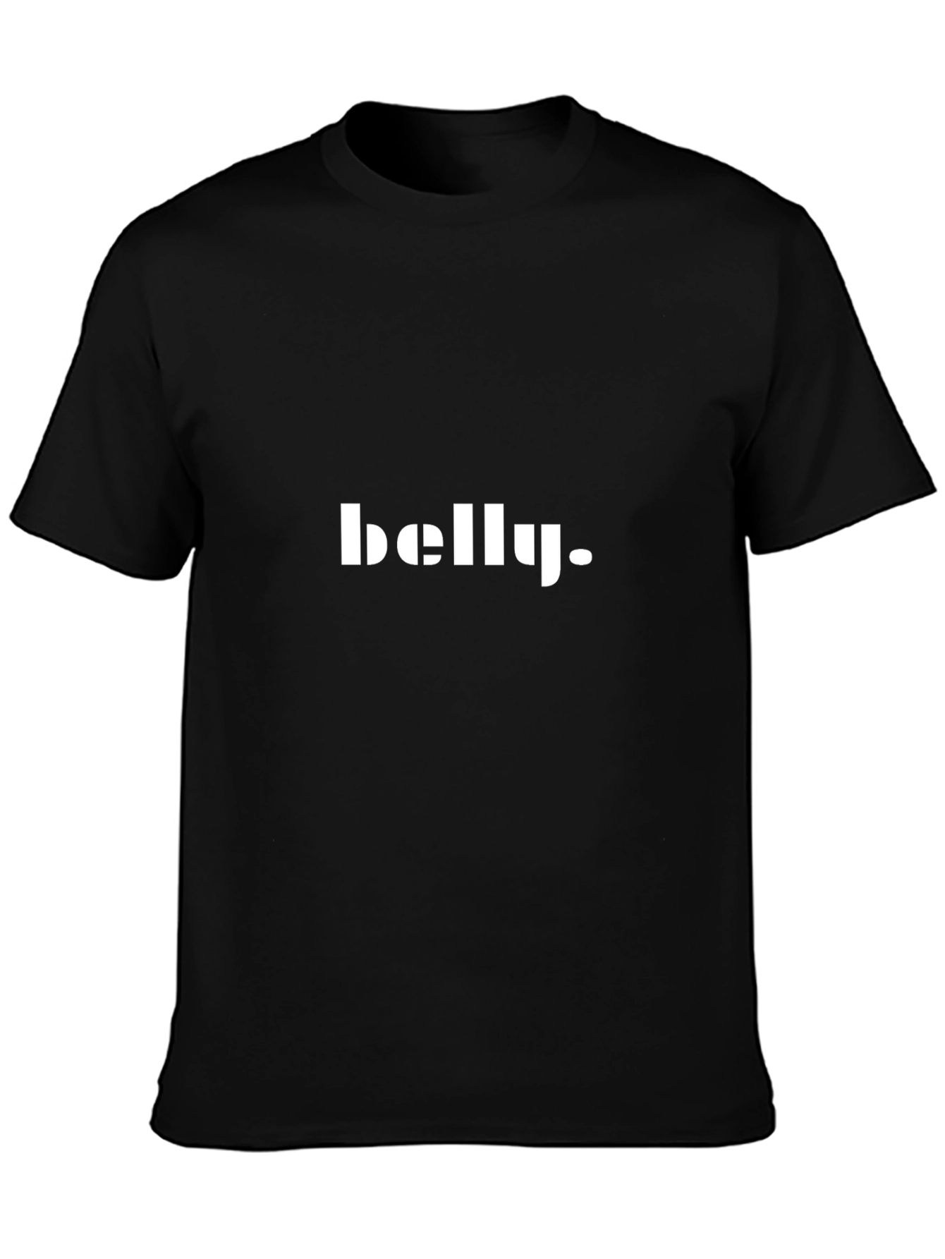Mens Black belly. Graphic T-Shirt