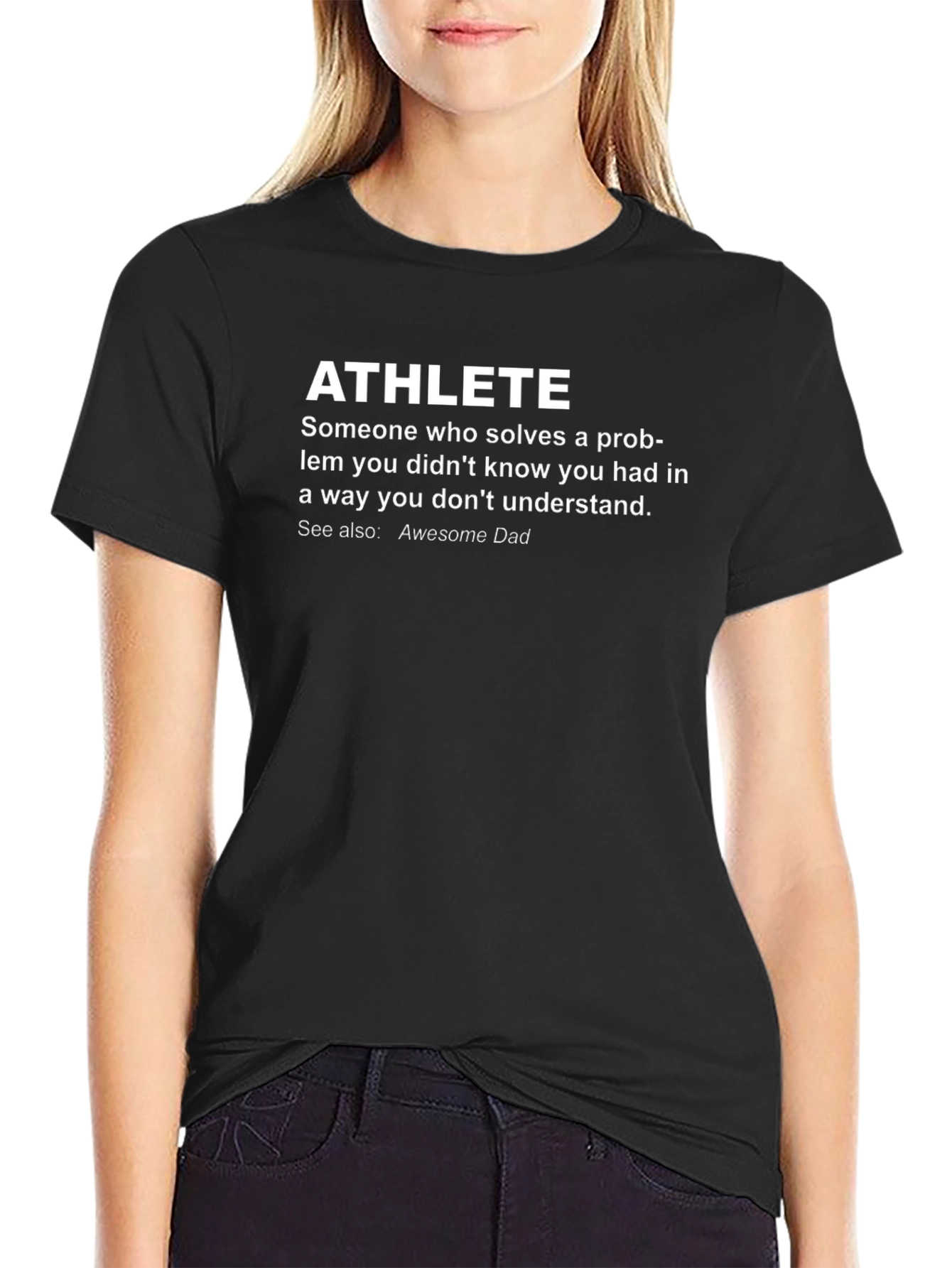 Athlete Definition Graphic Tee - Awesome Dad Statement T-Shirt