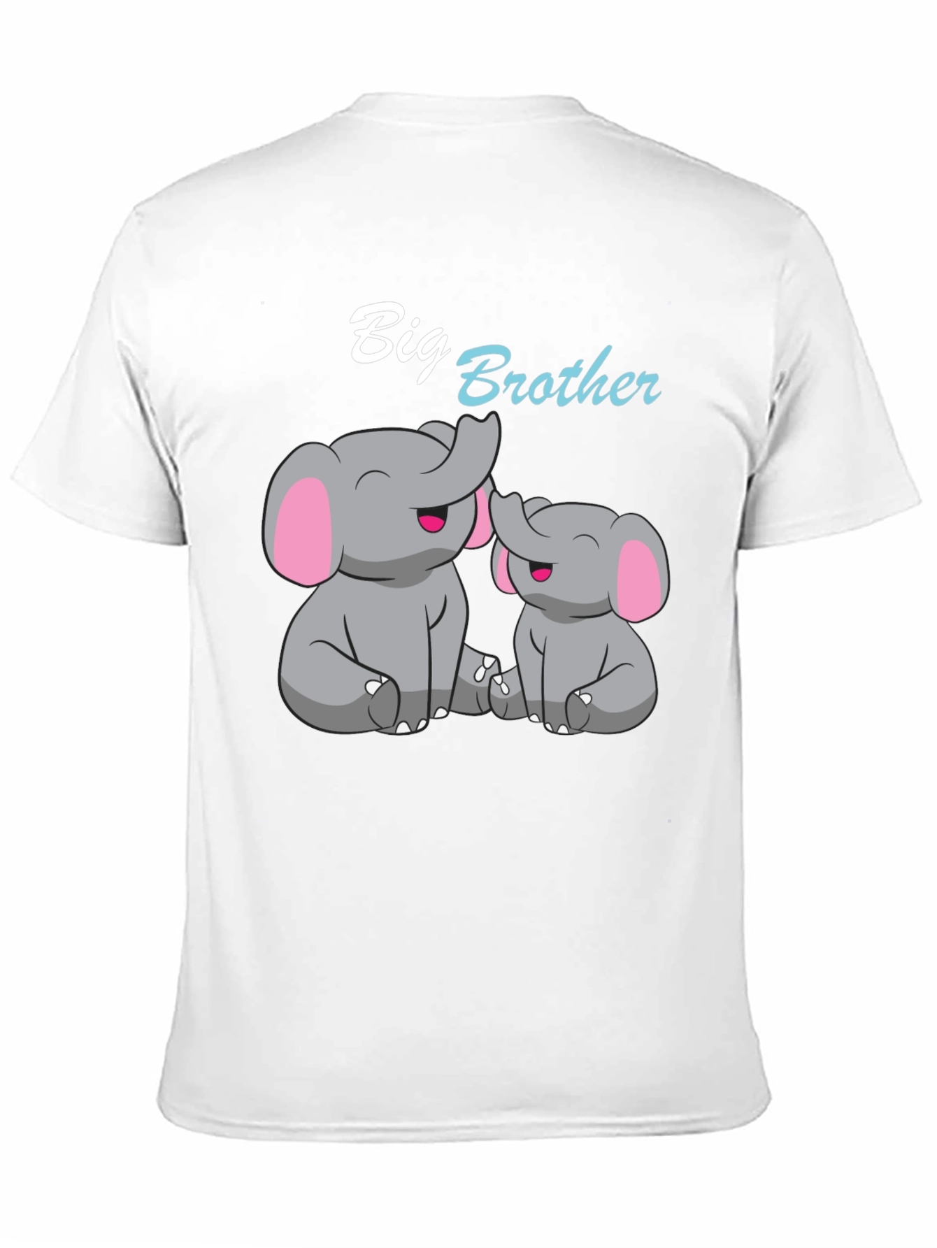 Big Brother Elephant Graphic T-Shirt - Black