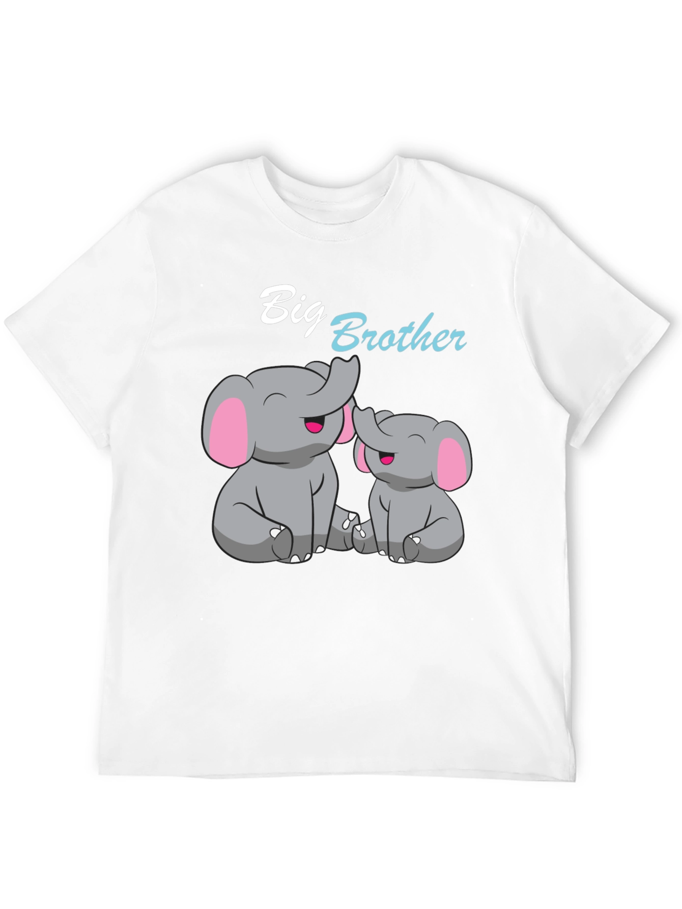 Big Brother Elephant Graphic T-Shirt - Black