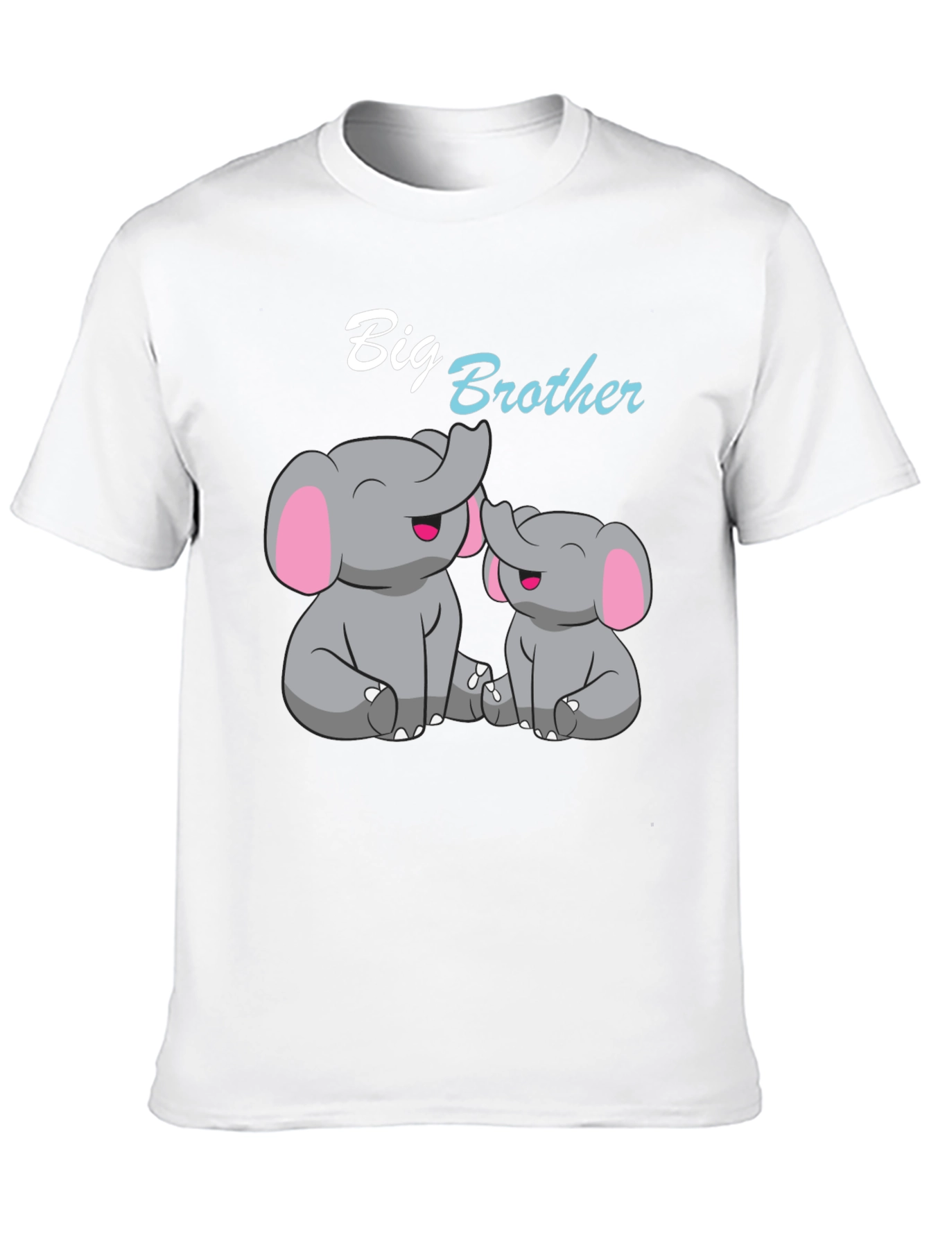 Big Brother Elephant Graphic T-Shirt - Black