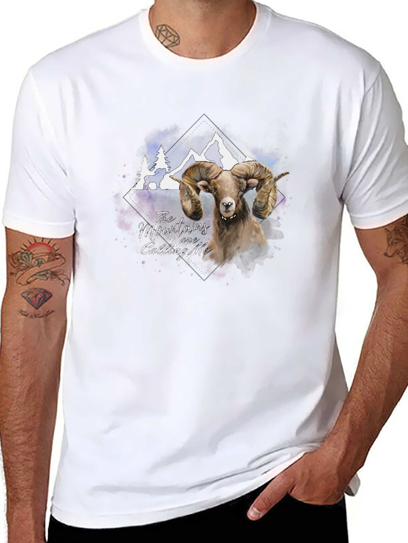 Mountains are Calling T-Shirt - Ram Graphic