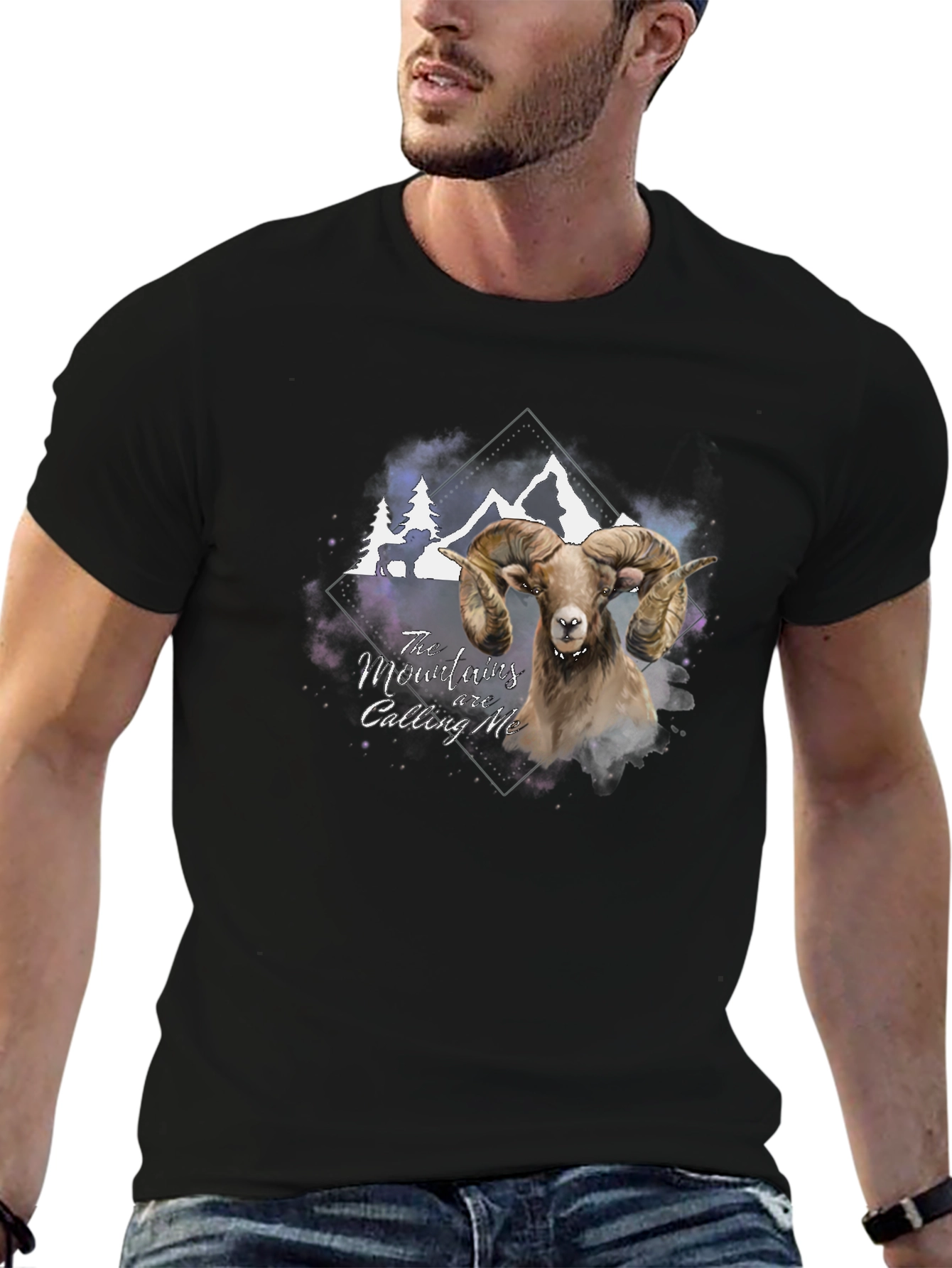 Mountains are Calling T-Shirt - Ram Graphic