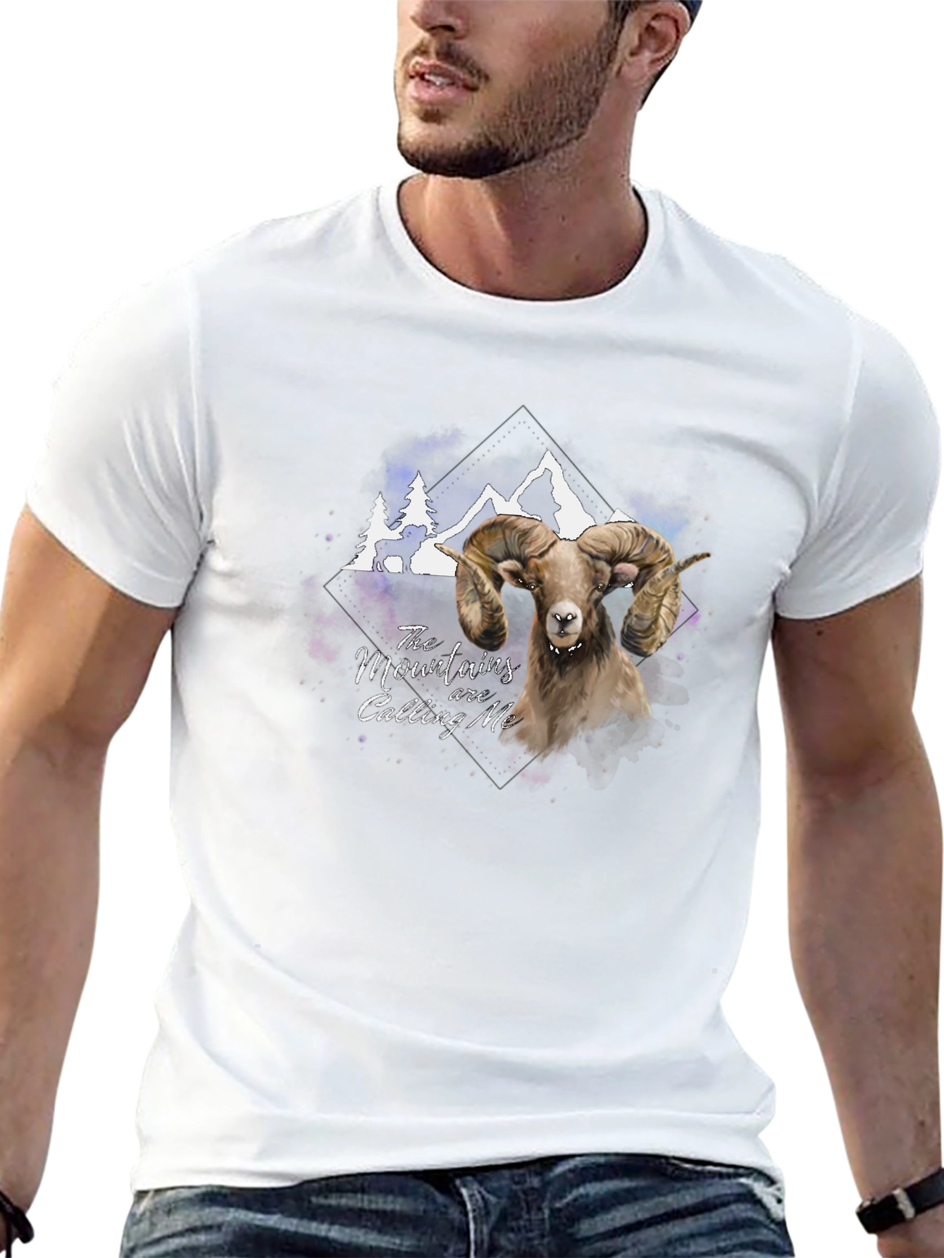 Mountains are Calling T-Shirt - Ram Graphic