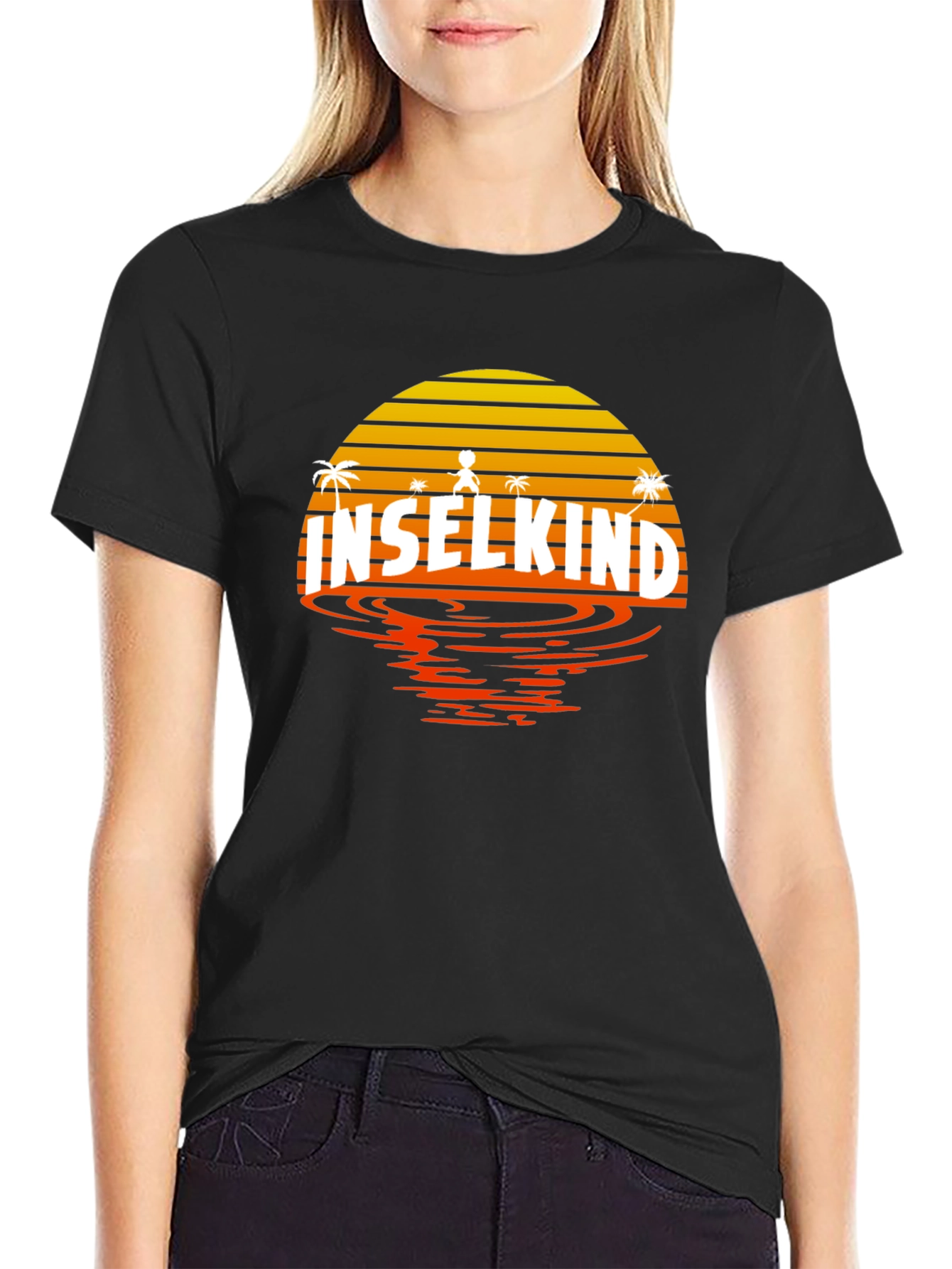 Inselkind Sunset T-Shirt - Island Child Black Tee