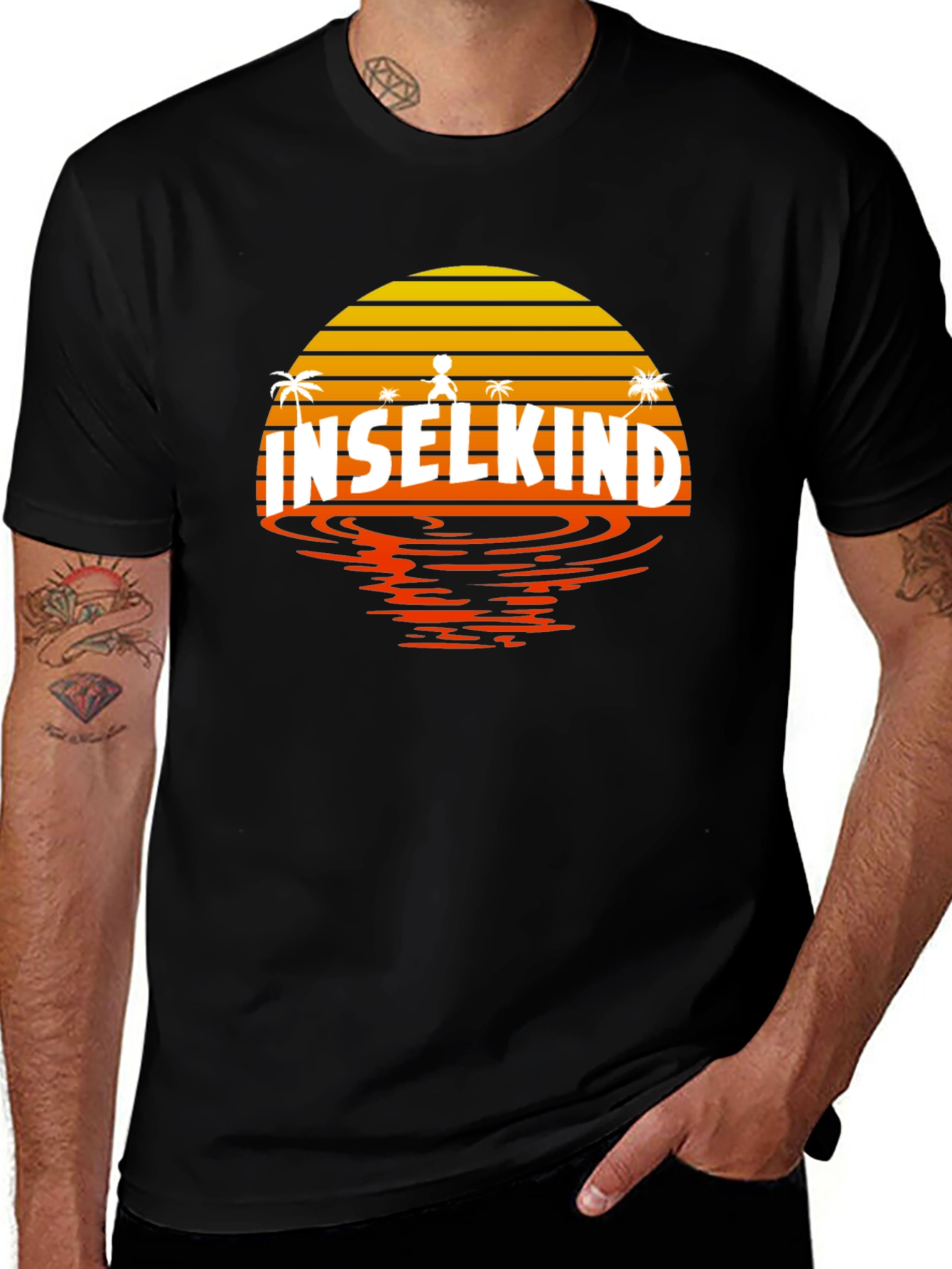 Inselkind Sunset T-Shirt - Island Child Black Tee