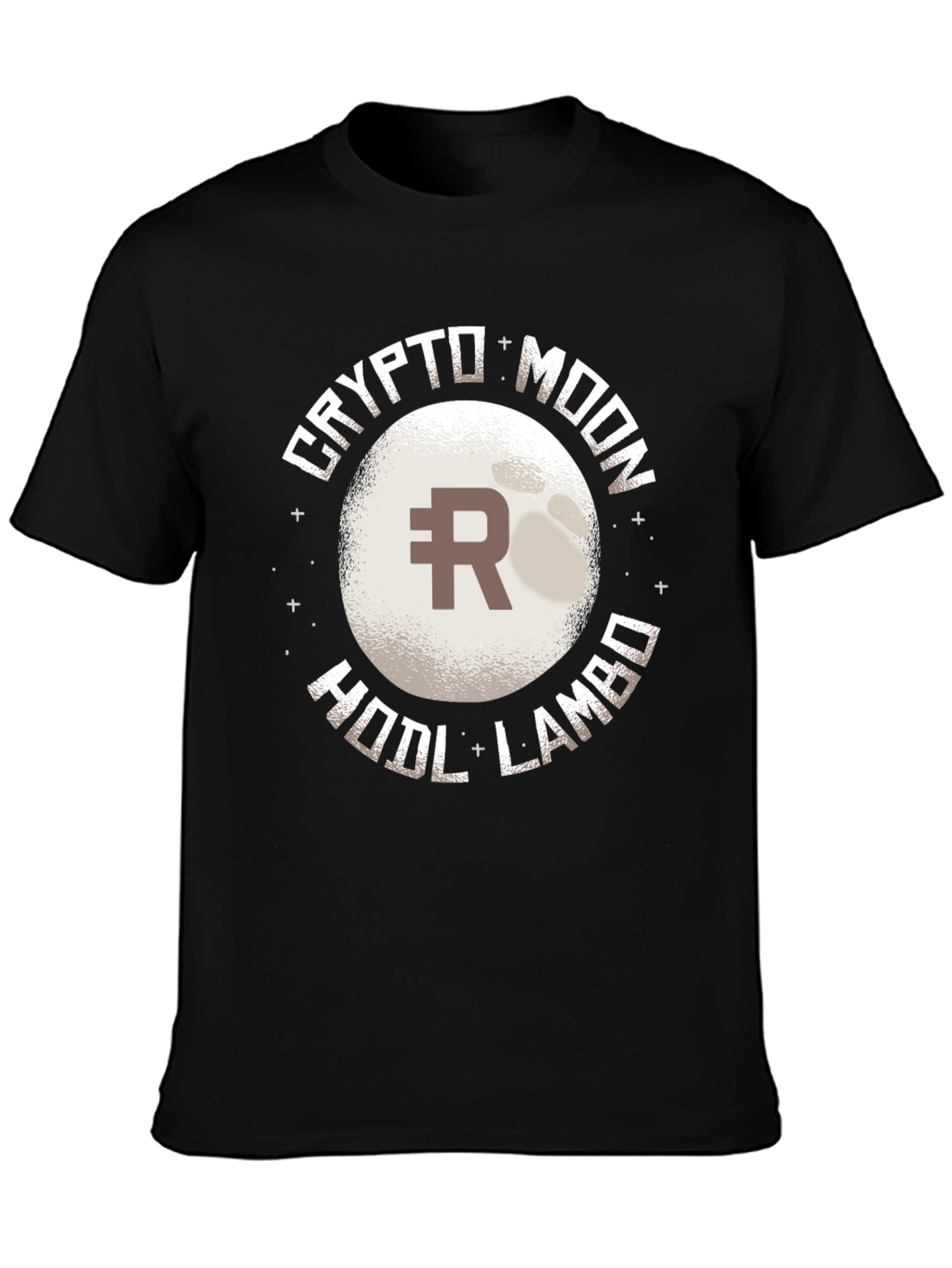 Crypto Moon HODL Lambo Black T-Shirt