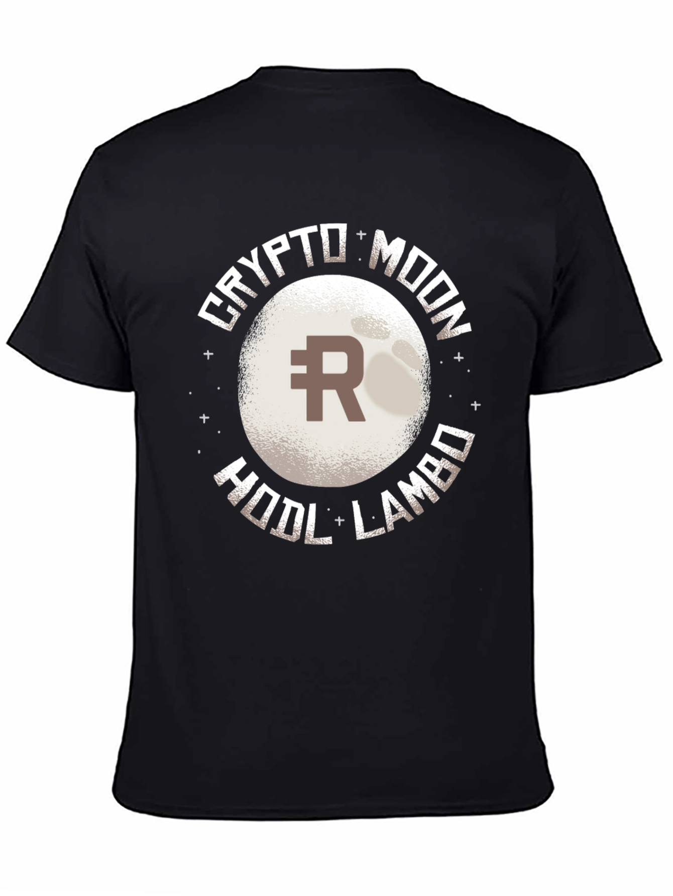 Crypto Moon HODL Lambo Black T-Shirt