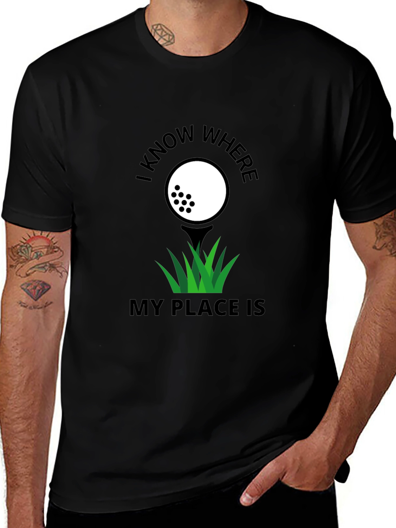 Golf Lovers T-Shirt: I Know Where My Place Is