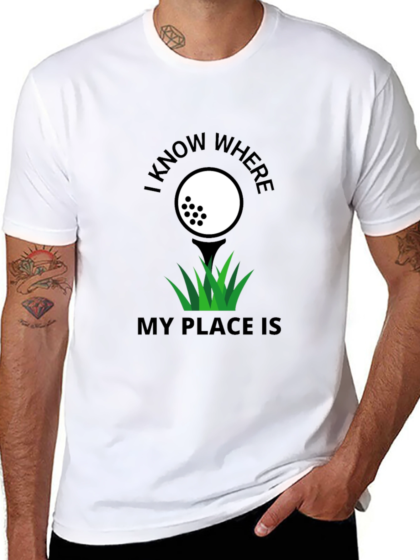 Golf Lovers T-Shirt: I Know Where My Place Is