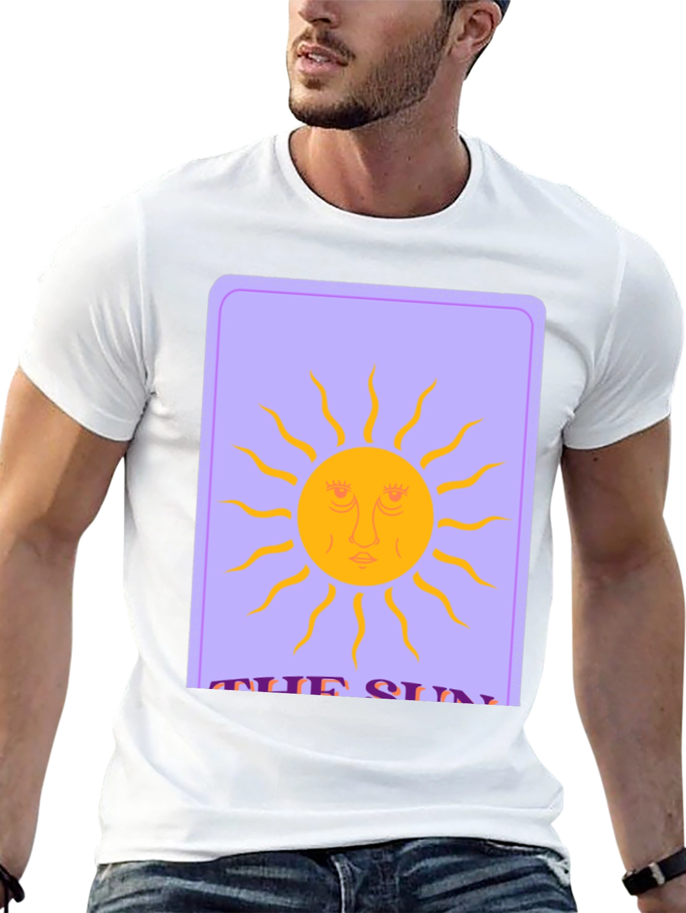 Tarot Card Sun Graphic Tee - Retro Style