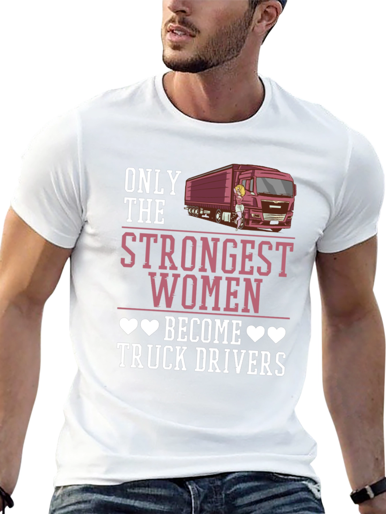 Strongest Women Truck Driver Graphic Tee