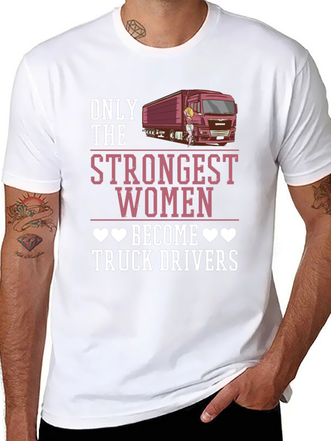 Strongest Women Truck Driver Graphic Tee