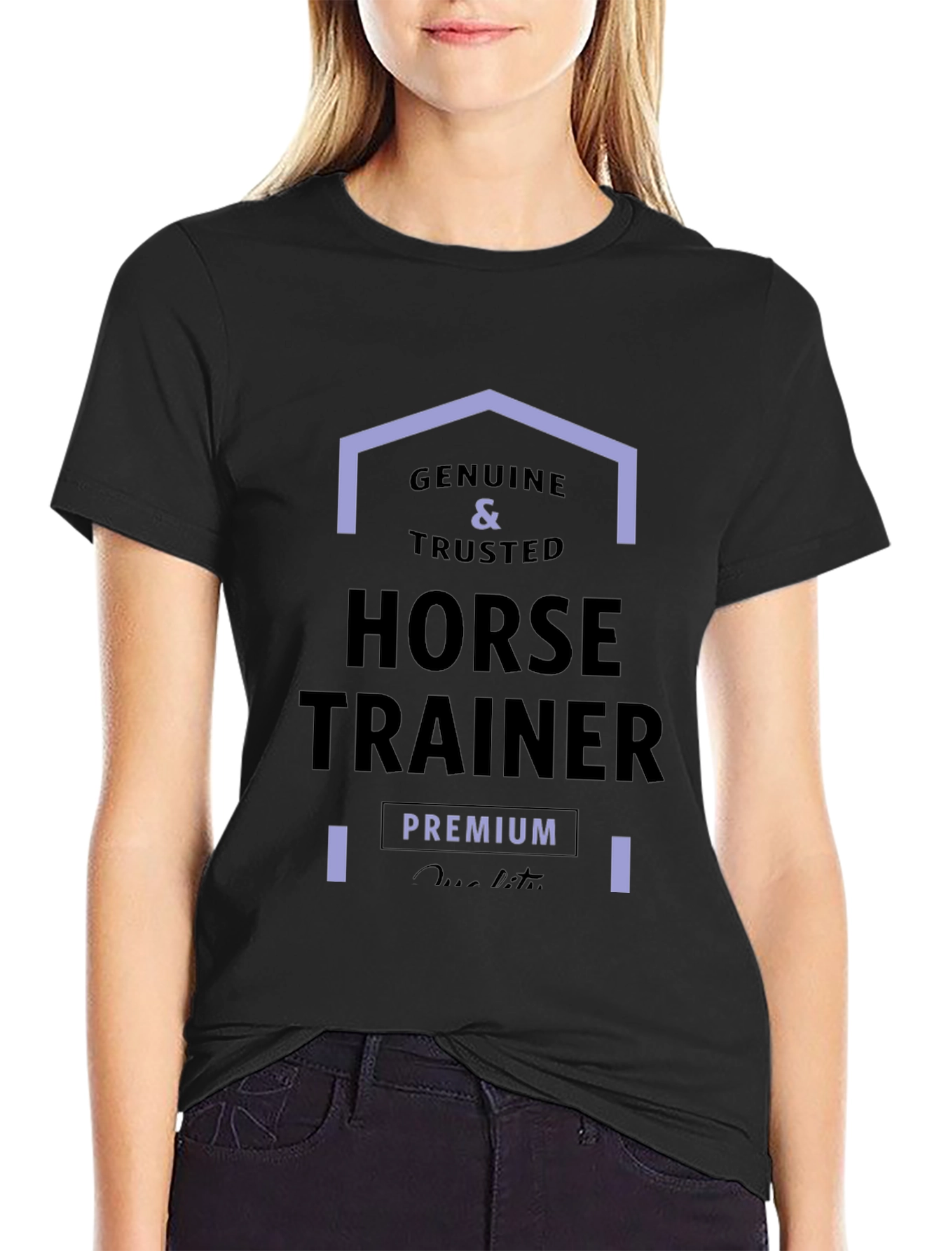 Genuine Horse Trainer Premium Quality Black Tee