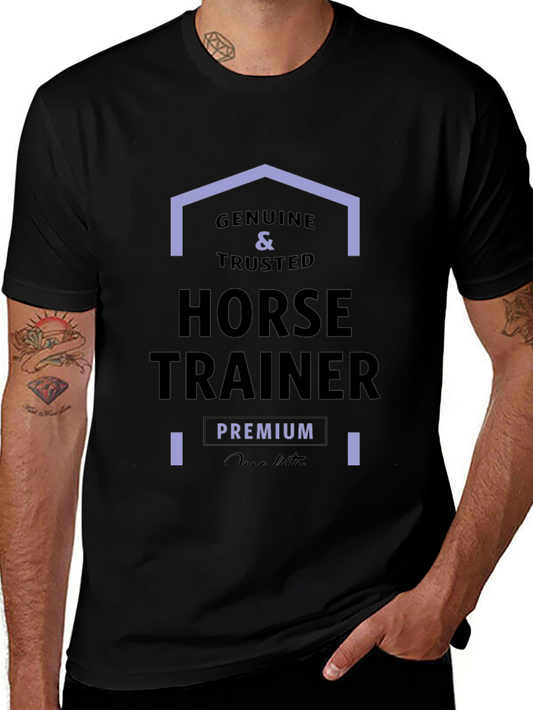 Genuine Horse Trainer Premium Quality Black Tee