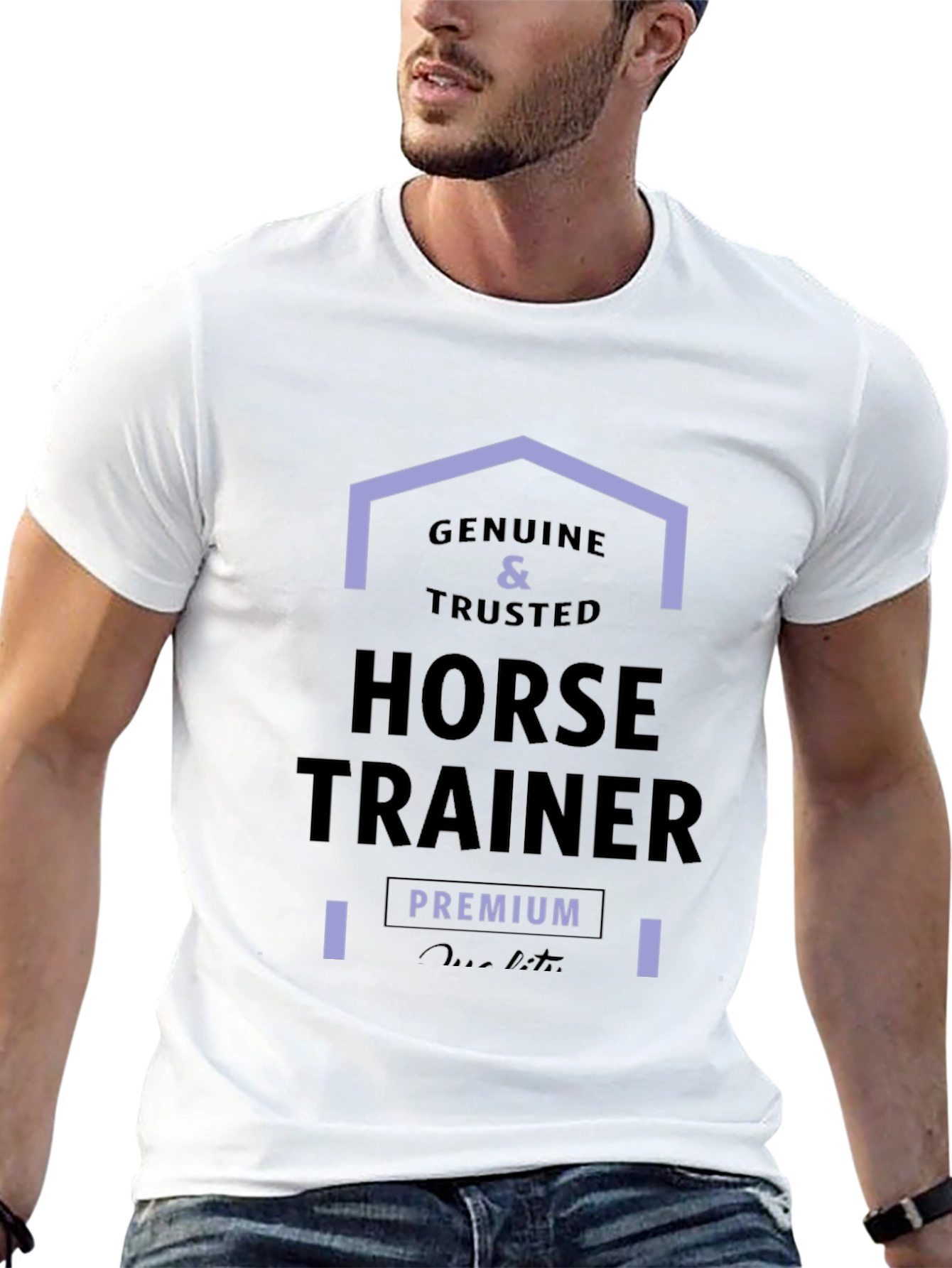 Genuine Horse Trainer Premium Quality Black Tee