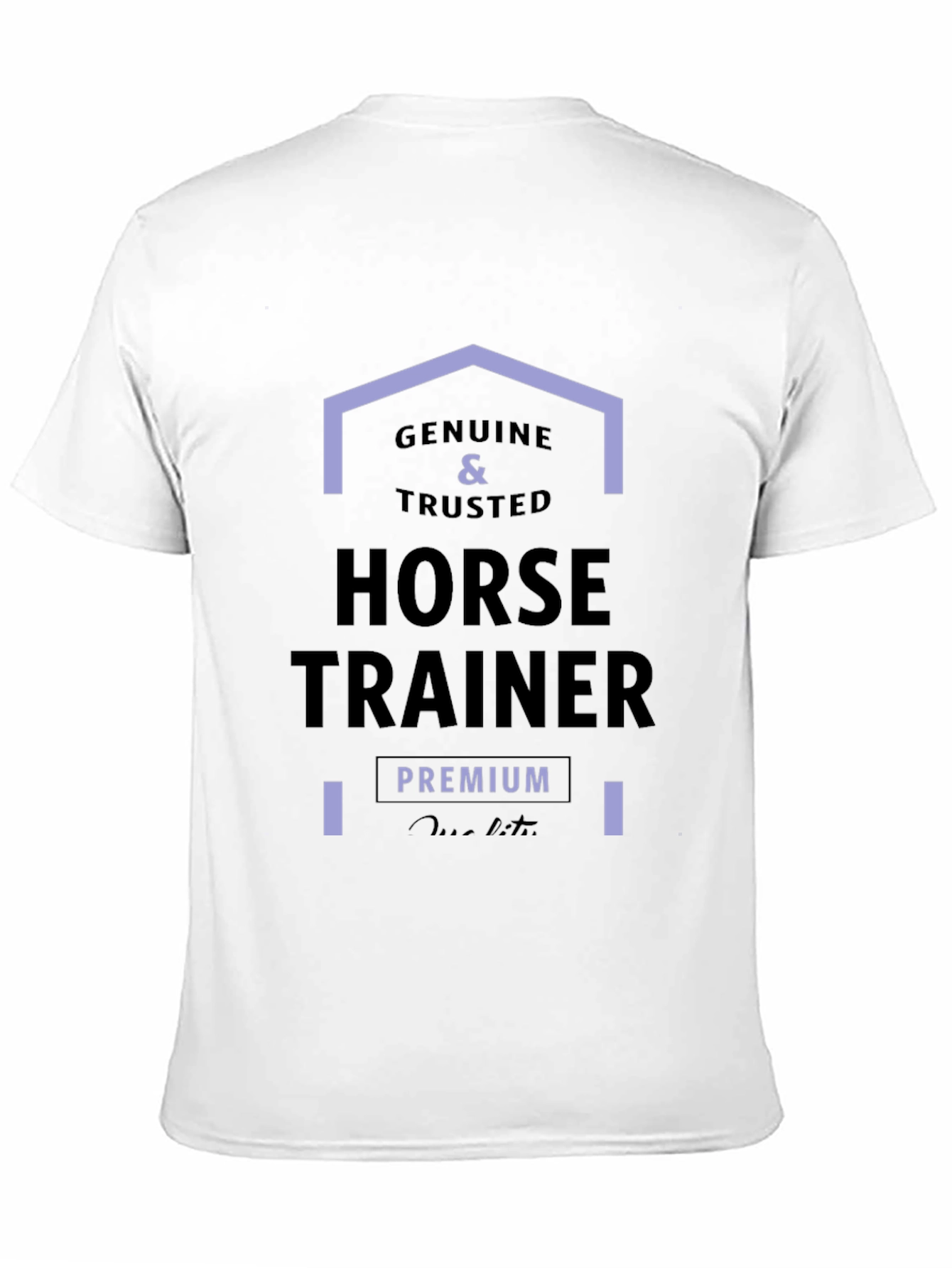 Genuine Horse Trainer Premium Quality Black Tee