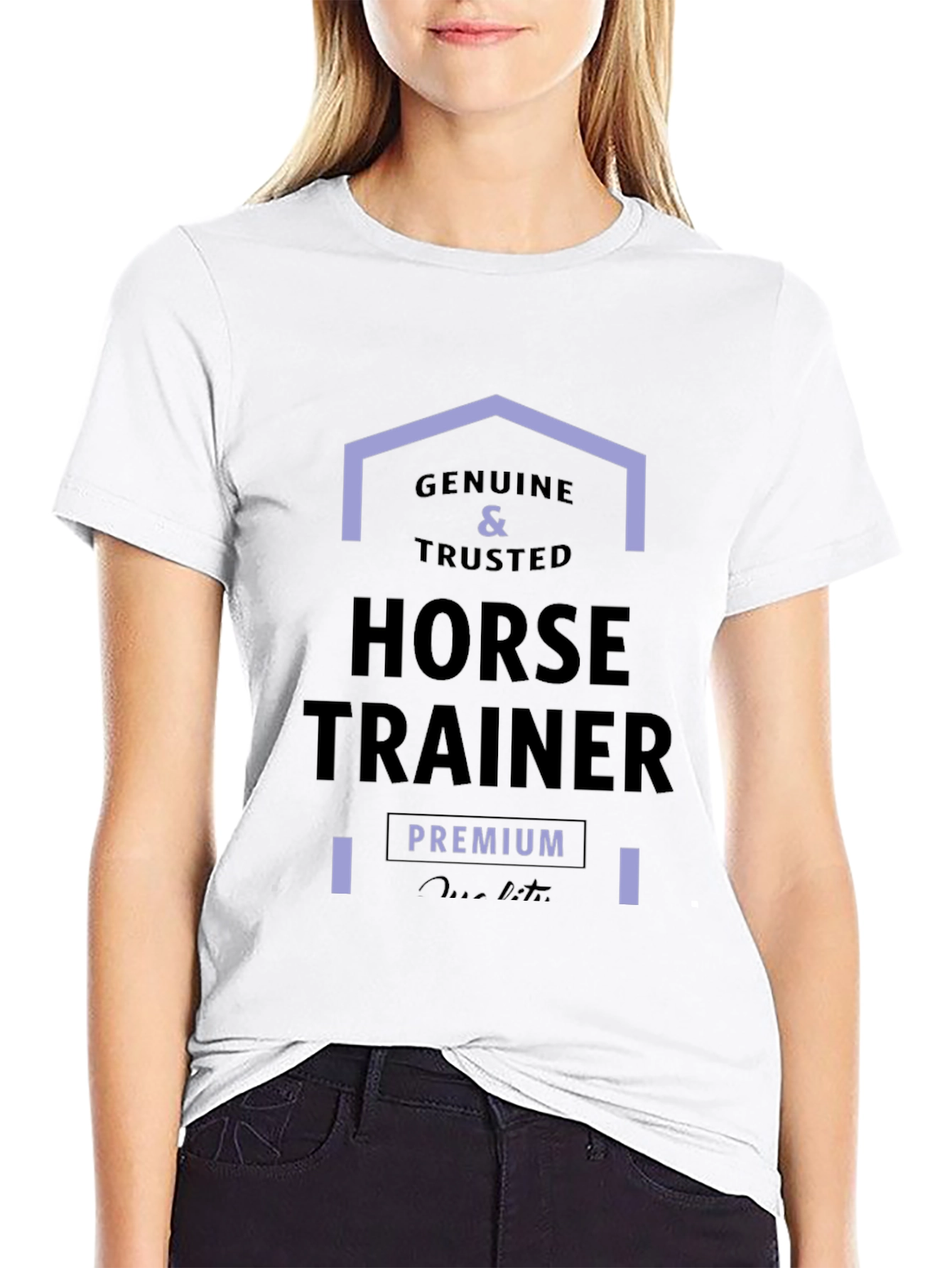 Genuine Horse Trainer Premium Quality Black Tee