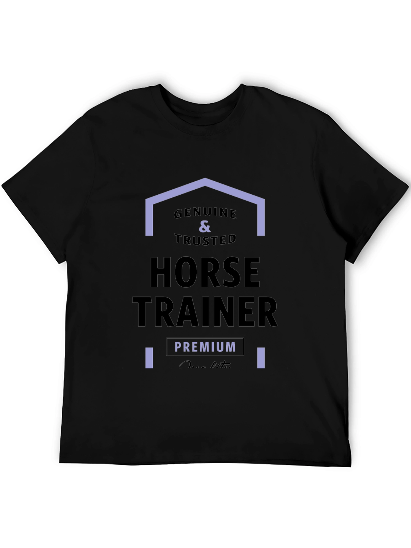 Genuine Horse Trainer Premium Quality Black Tee
