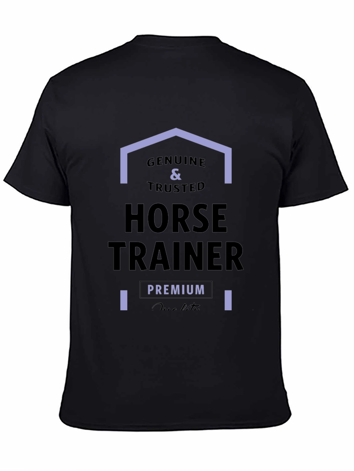 Genuine Horse Trainer Premium Quality Black Tee