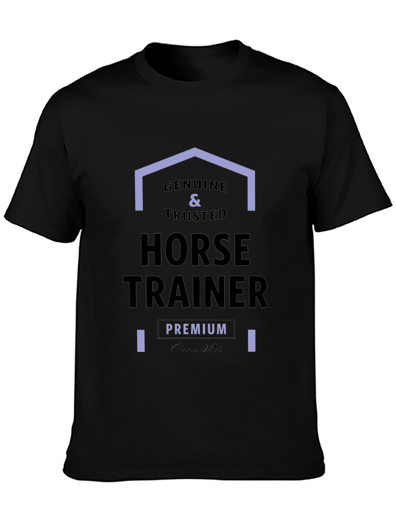 Genuine Horse Trainer Premium Quality Black Tee