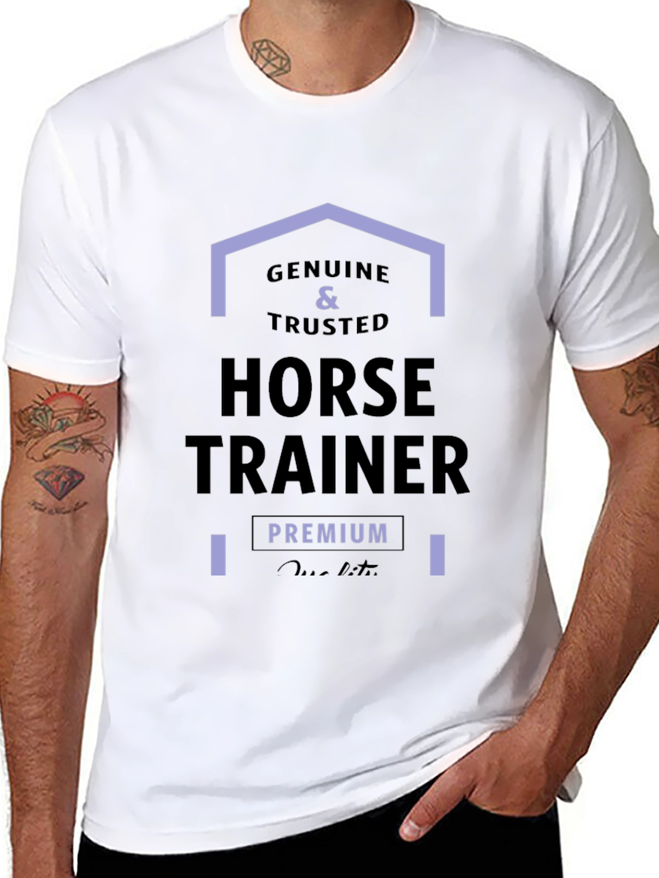 Genuine Horse Trainer Premium Quality Black Tee