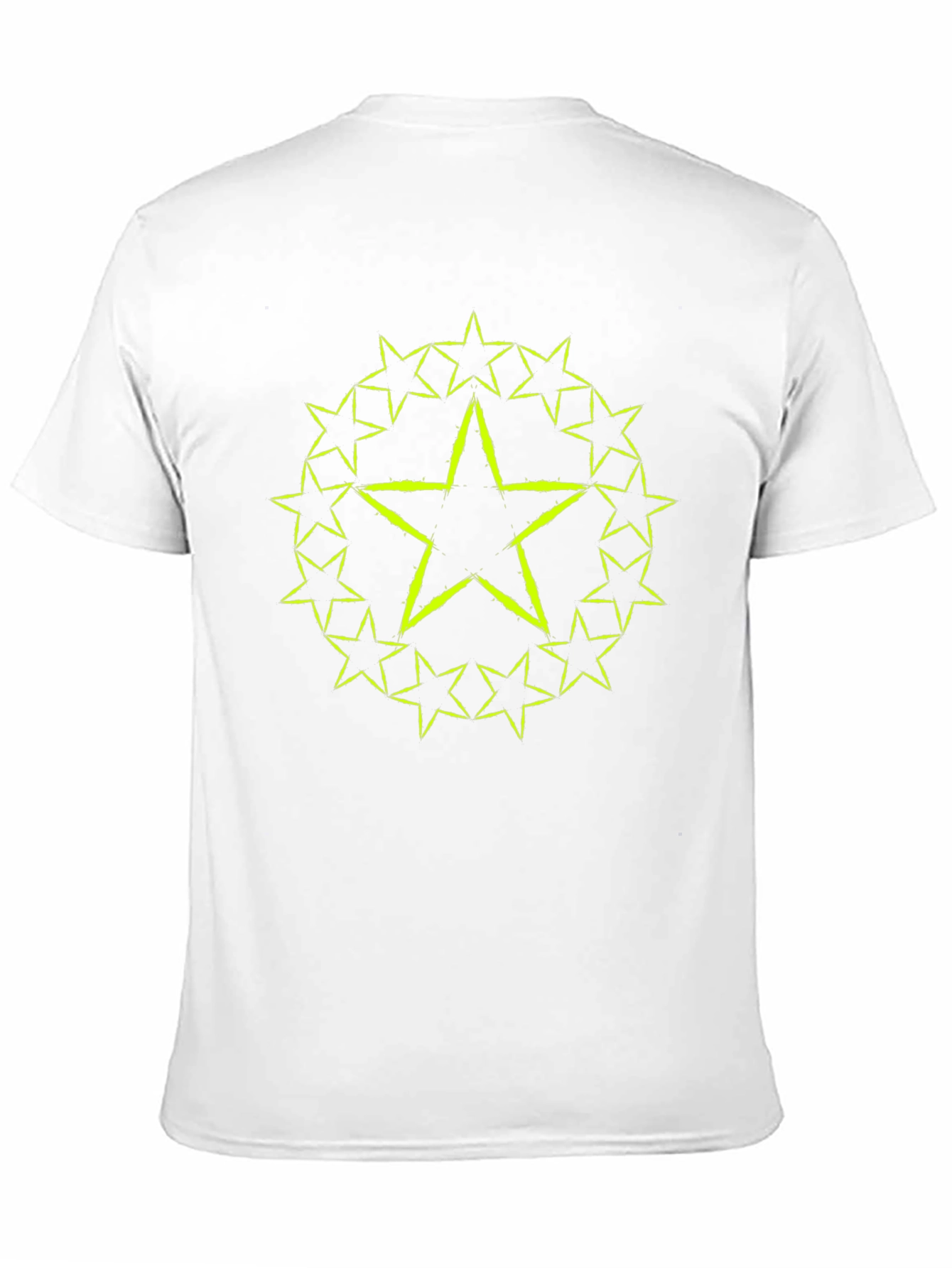Star Circle Graphic Tee - Black Cotton T-Shirt