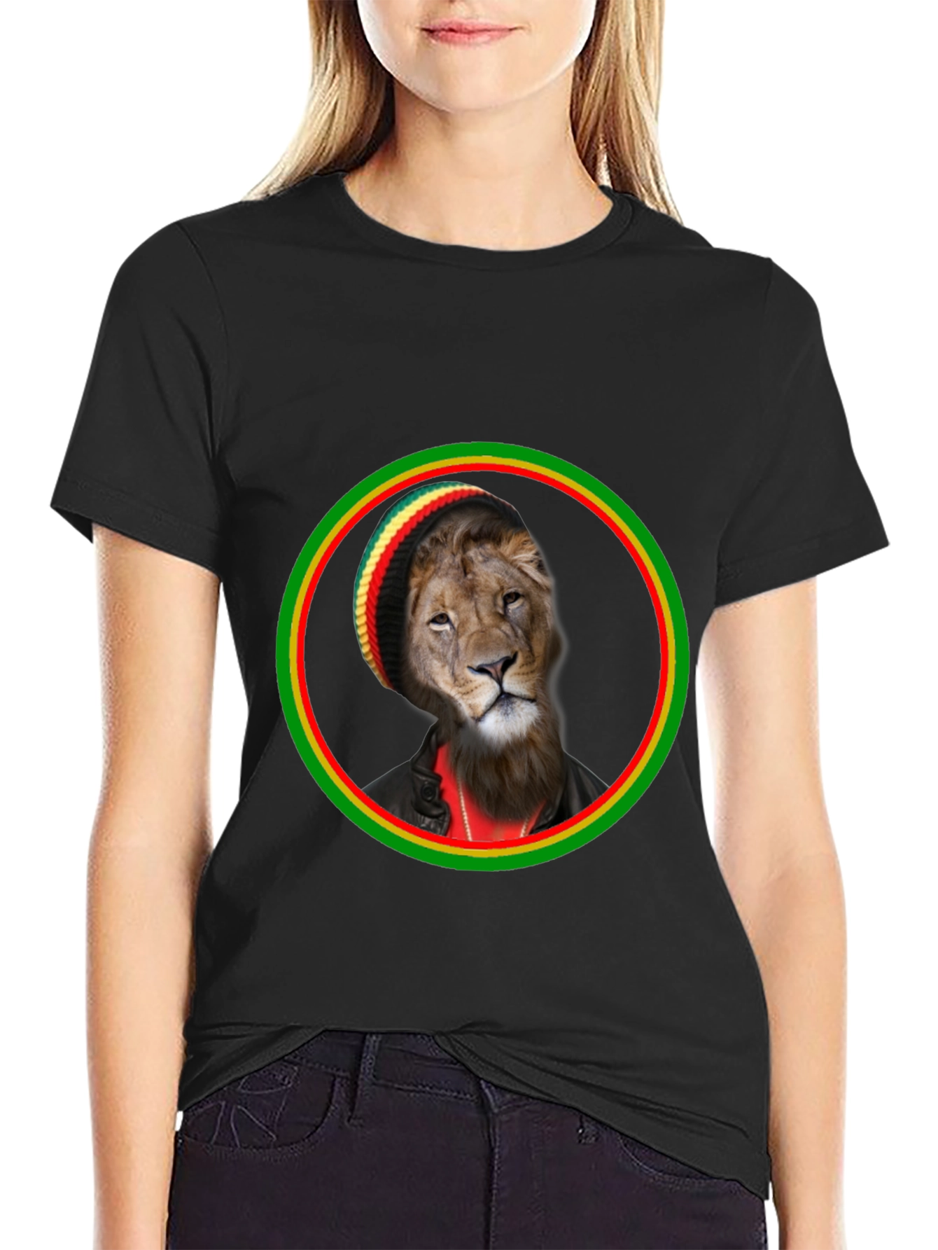 Lion Rasta Graphic Tee - Reggae Vibes