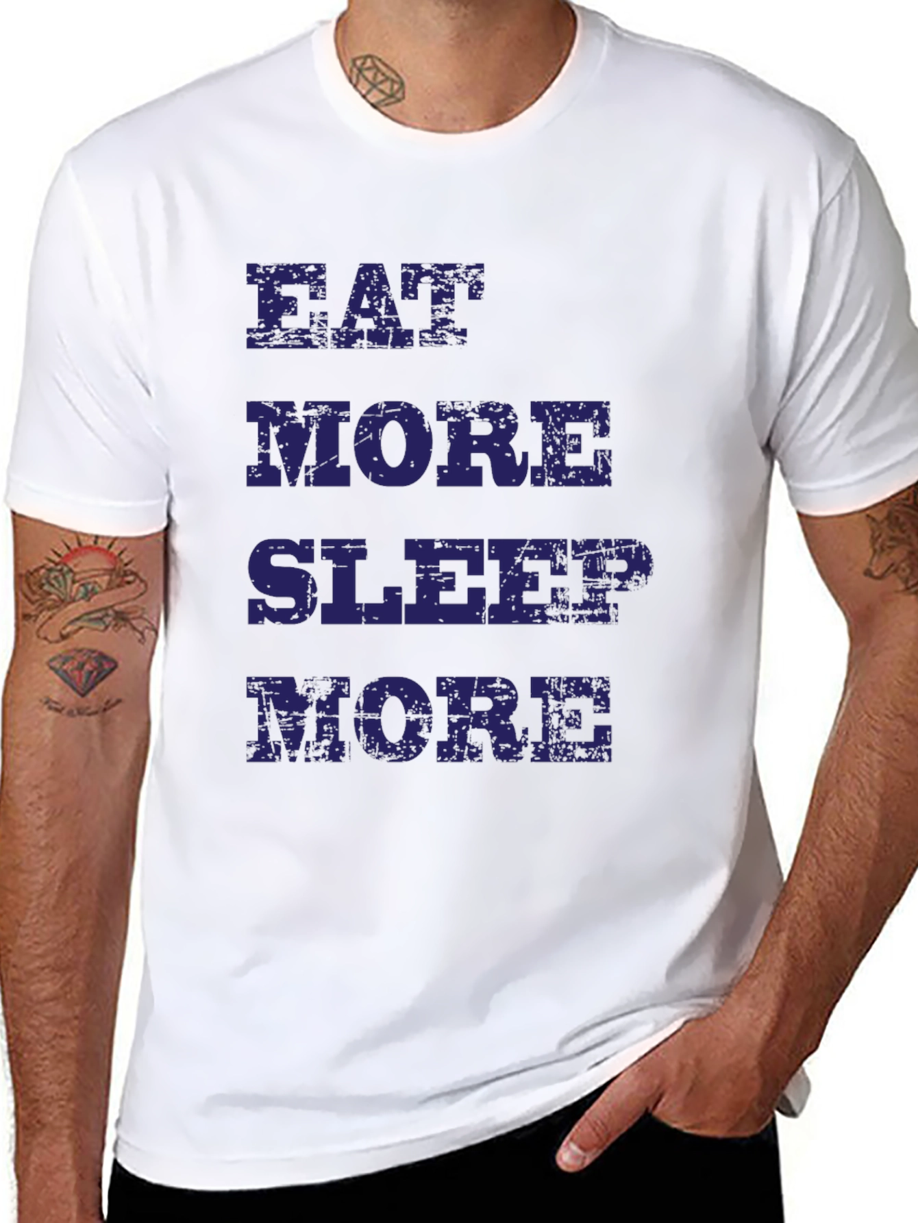Eat More Sleep More Black T-Shirt