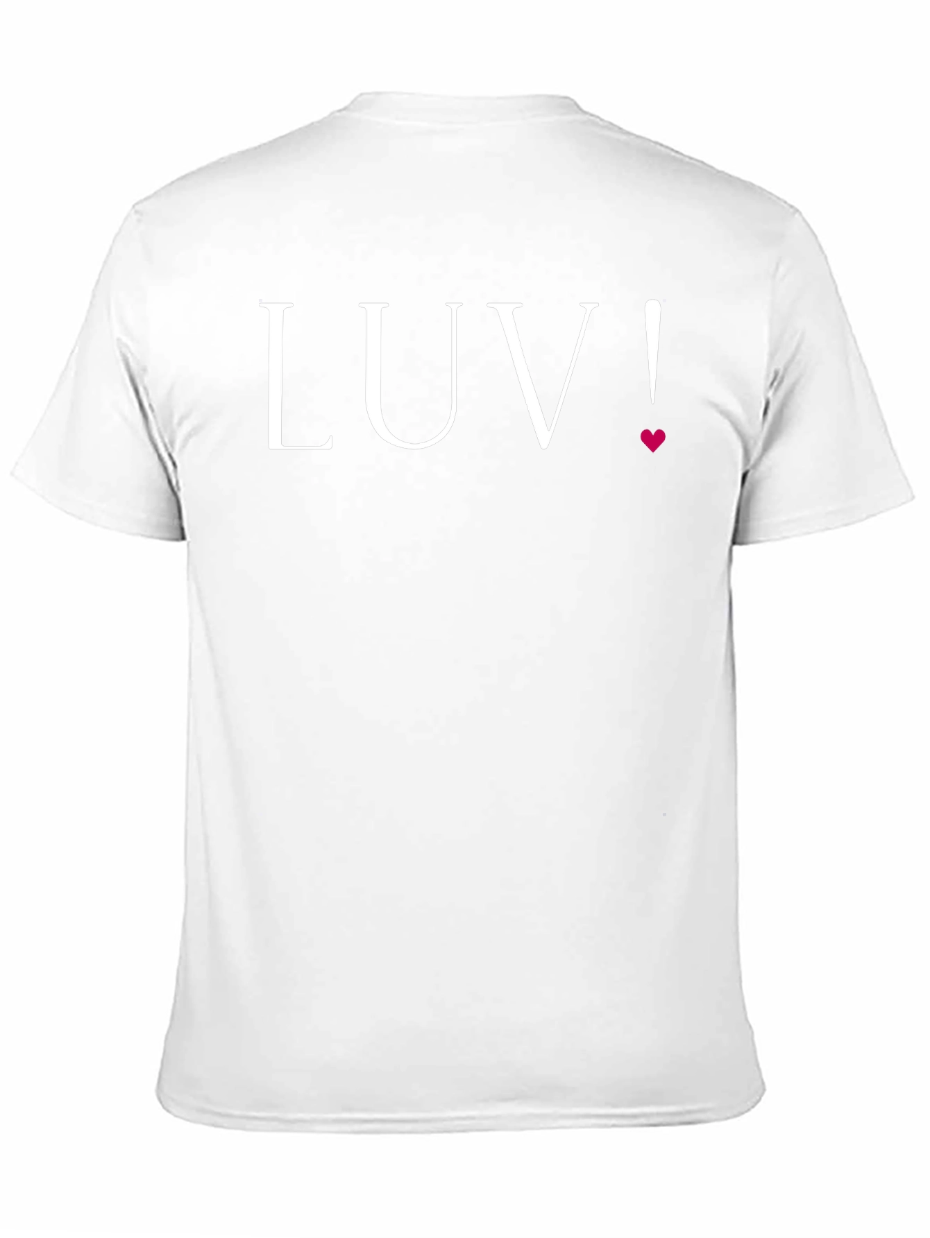 LUV! Black Cotton T-Shirt with Heart Accent