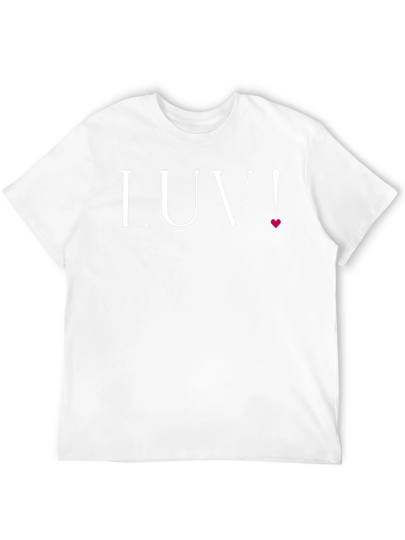 LUV! Black Cotton T-Shirt with Heart Accent