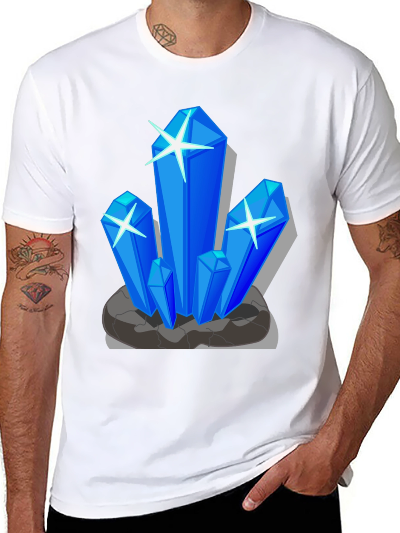 Crystal Design Black T-Shirt