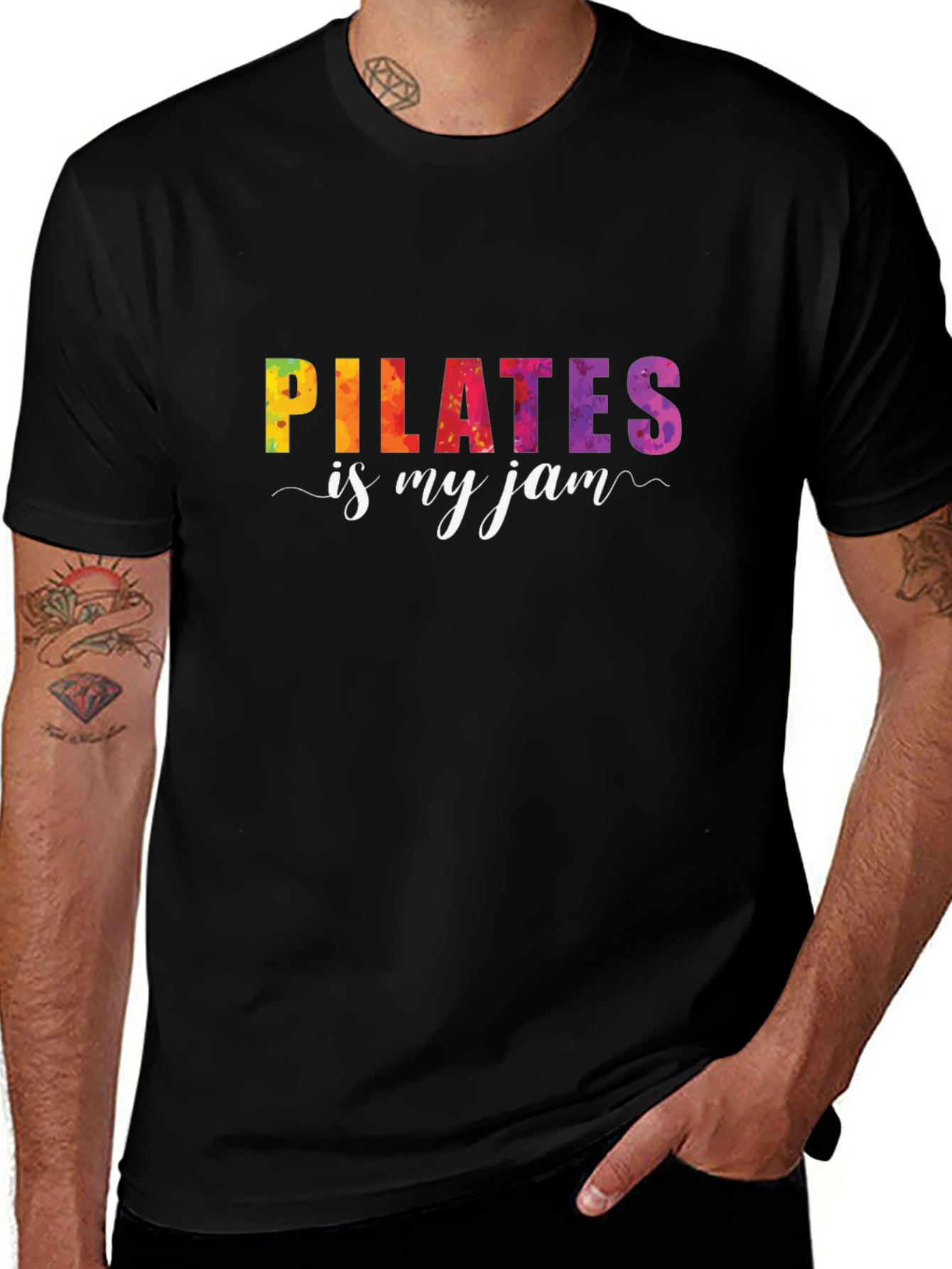 Pilates Is My Jam Graphic Tee - Black T-Shirt