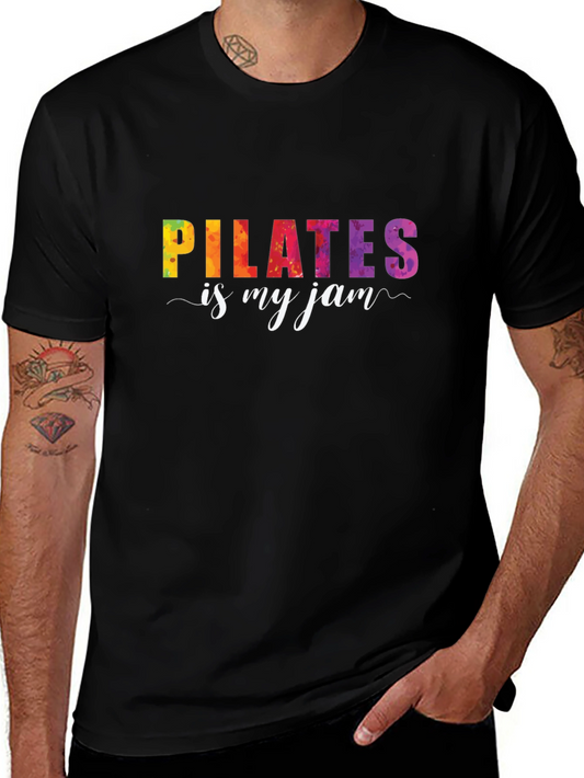 Pilates Is My Jam Graphic Tee - Black T-Shirt