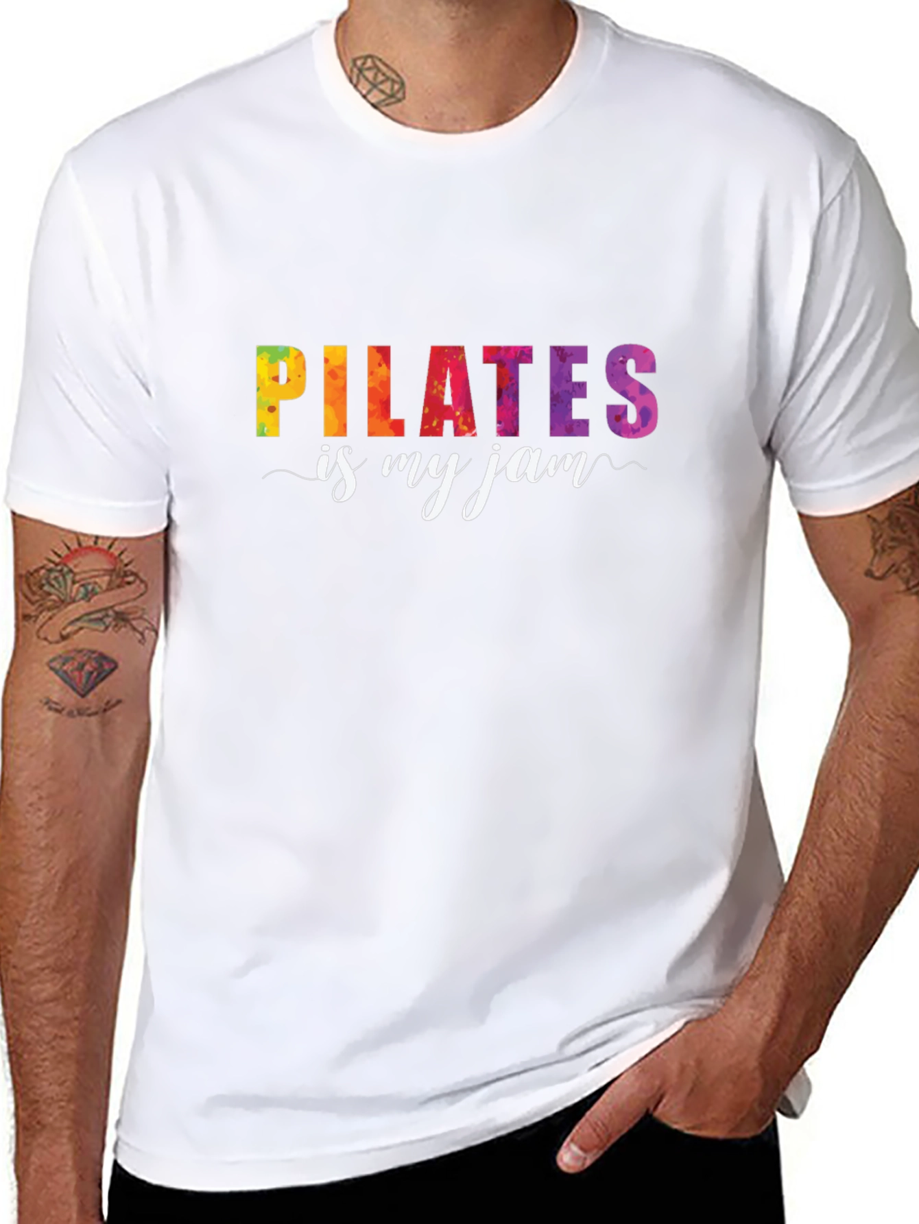 Pilates Is My Jam Graphic Tee - Black T-Shirt