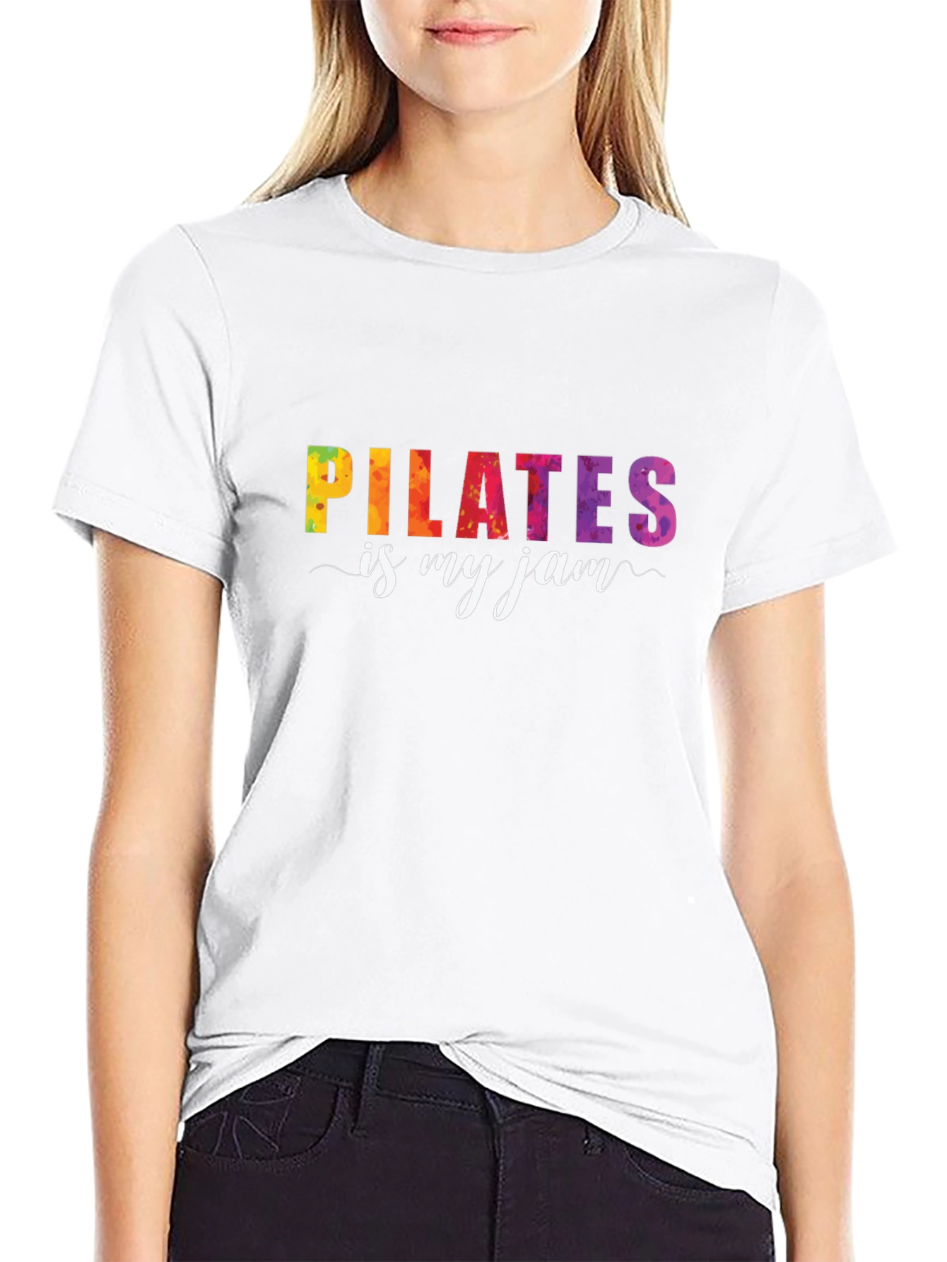 Pilates Is My Jam Graphic Tee - Black T-Shirt