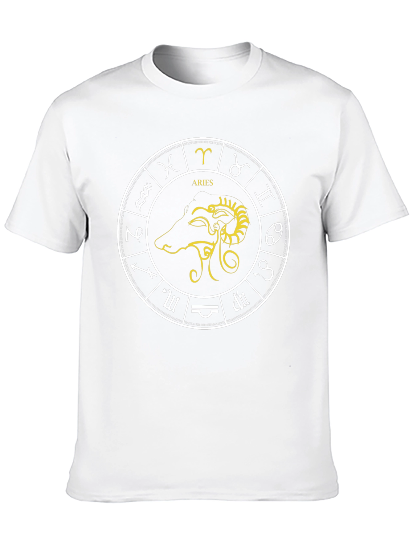 Aries Zodiac Graphic Tee - Black Cotton Comfort